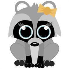 Cute raccoon clipart
