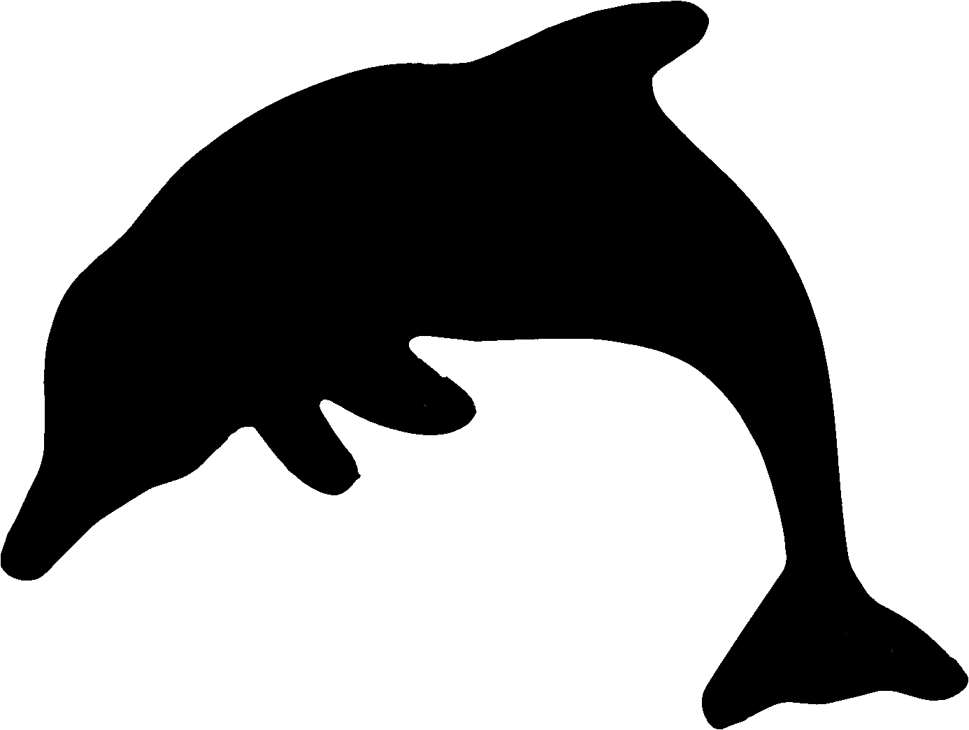 Dolphin silhouette clipart kid