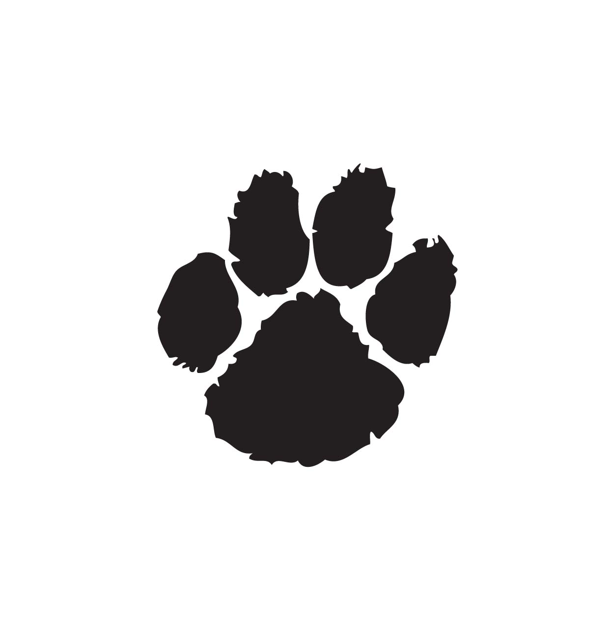 Double paw print clipart