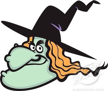 beware signs the wicked witch clipart