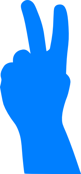 Finger peace sign clipart kid 3