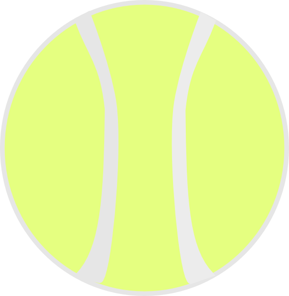 Flat yellow tennis ball clip art free vector 4vector