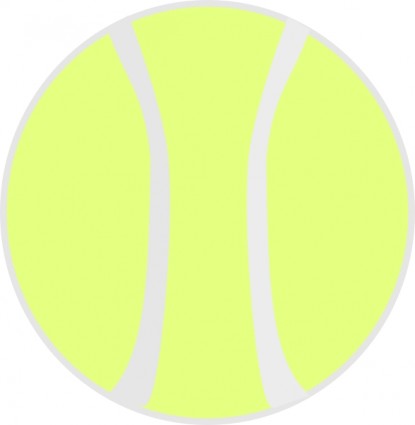 Flat yellow tennis ball clip art free vector in open office