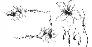 Floral clip art free vector in adobe illustrator ai
