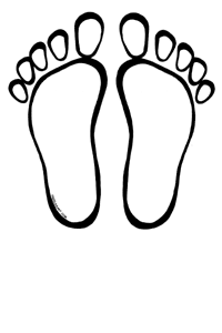 Foot clip art black and white free clipart images 5
