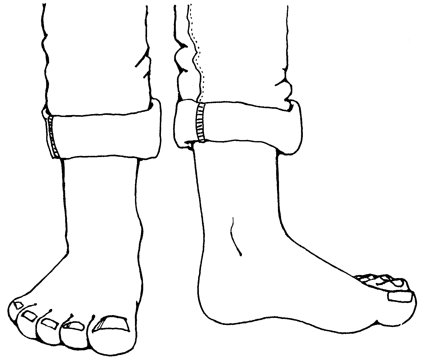 Foot feet and toes clipart kid