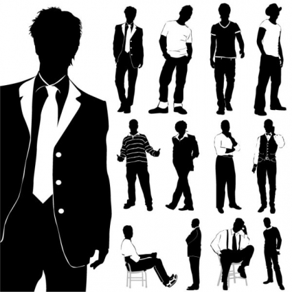 Free clip art fashion model silhouette free vector download