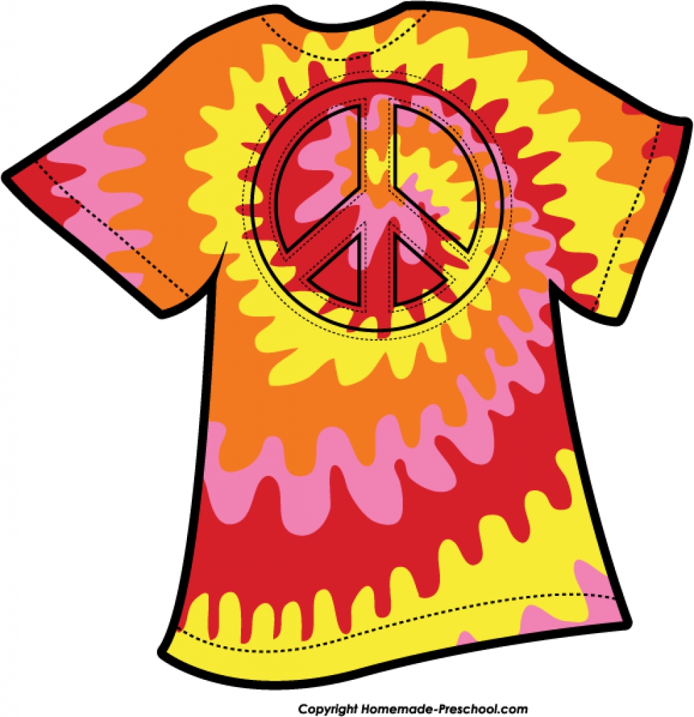 Free peace sign clipart with regard to tie dye shirt