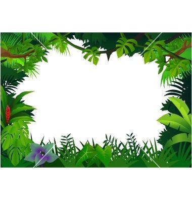 Free printable clip art borders jungle frame vector by