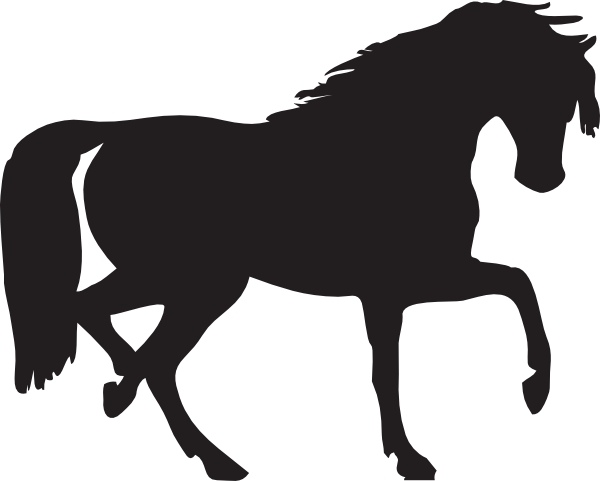 Horse silhouette clip art free vector in open office drawing svg