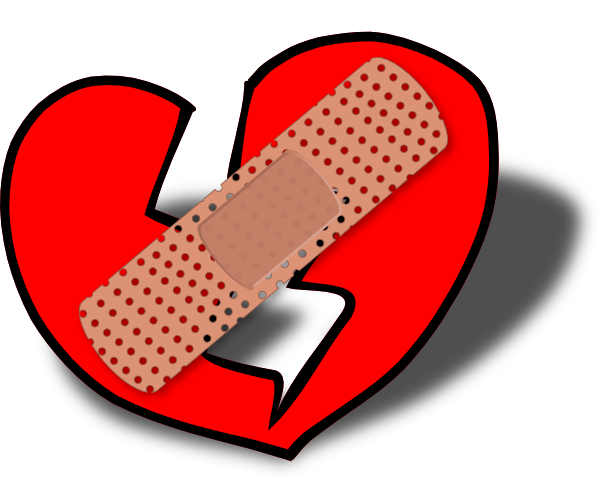 Image of bandaid clipart 4 patched broken heart clip art at