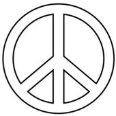 Peace sign clip art black and white free clipart – Clipartix