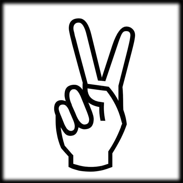 Peace sign clip art black and white free clipart 5