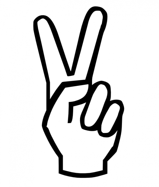 Peace sign hand clipart 2