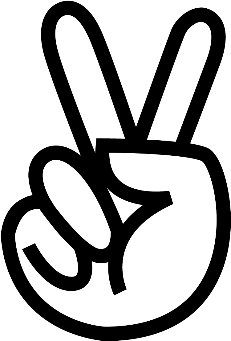 Peace sign hand clipart - Clipartix
