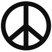 Peace sign clip art black and white free clipart - Clipartix