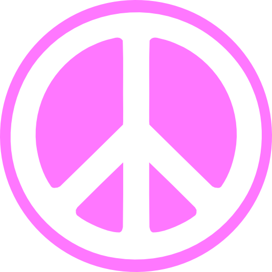 Pink peace sign clipart free images