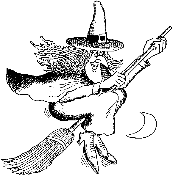 Pregnant witch clipart kid