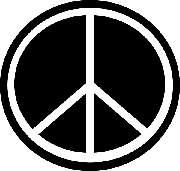 Printable peace sign template clipart