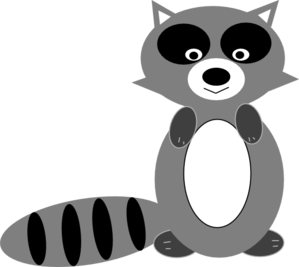 Raccoon revised clip art at vector clip art
