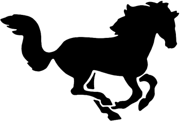 Running horse silhouette free clipart images