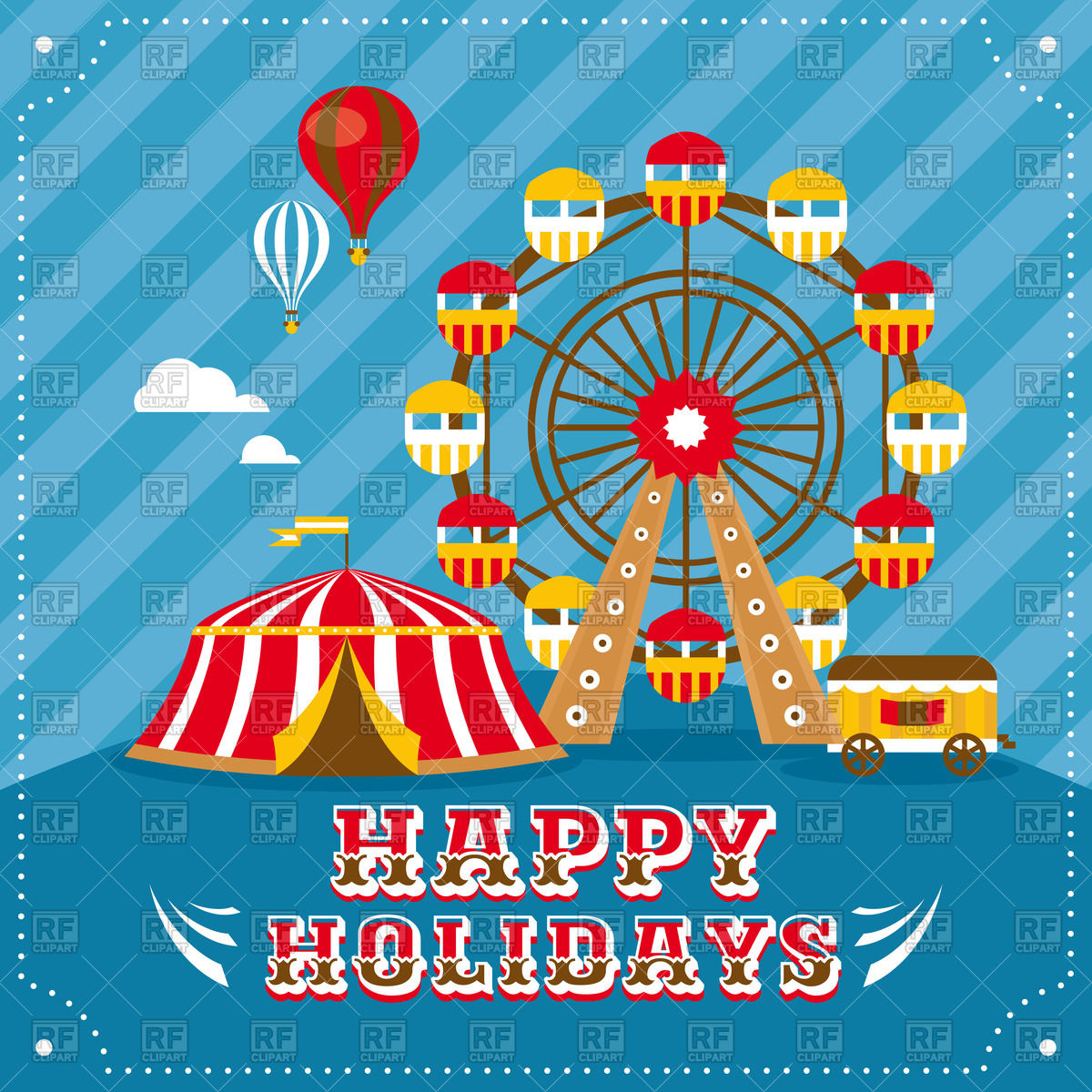 Silhouette of ferris wheel holiday download free clipart 2