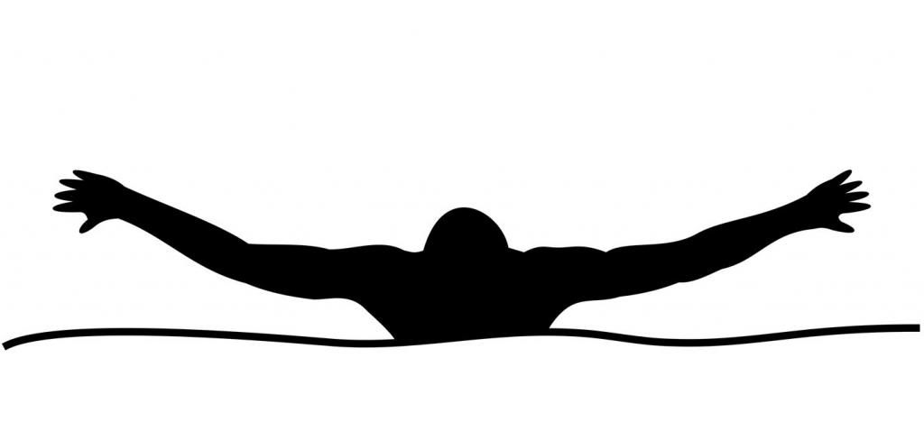 Swimmer silhouette clipart