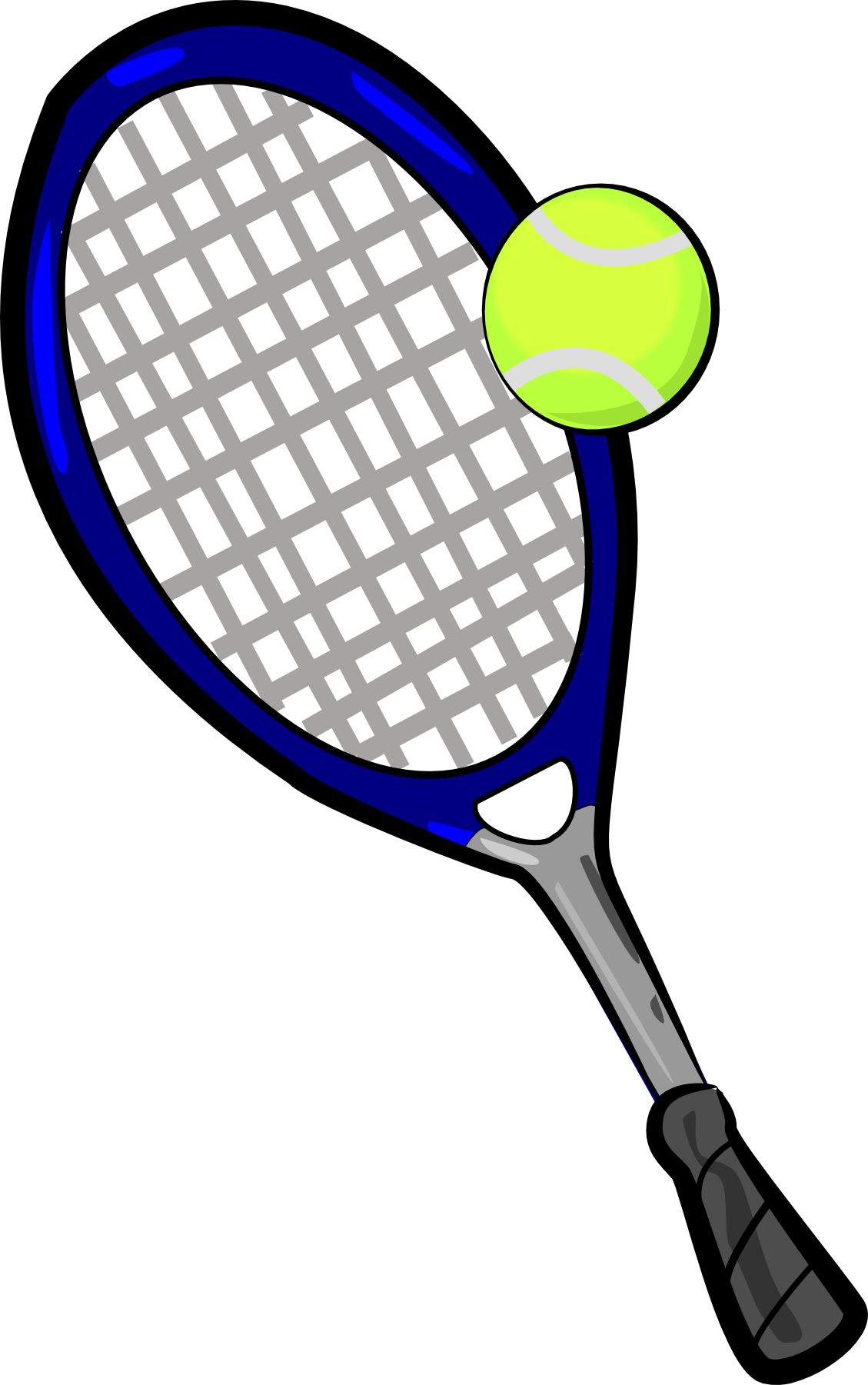 Tennis ball and racket clip art clipart