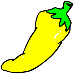 Yellow hot chili pepper clip art free borders and