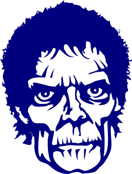 Zombie clerk clip art at vector image