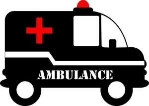 Ambulance clipart image clip art a black