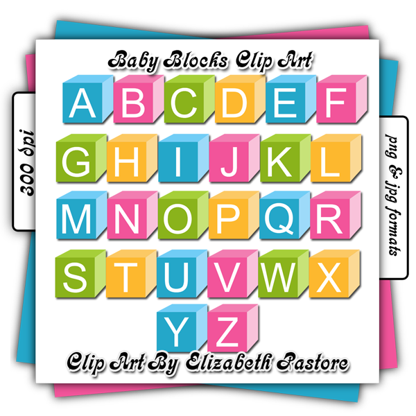 Baby alphabet clipart
