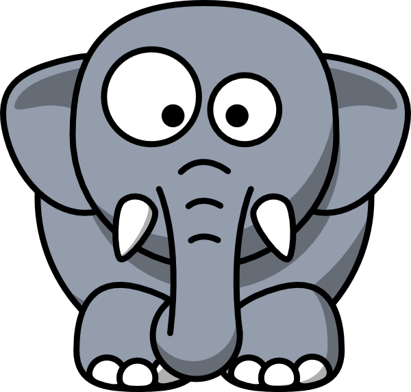 Baby elephant clipart outline free images 5