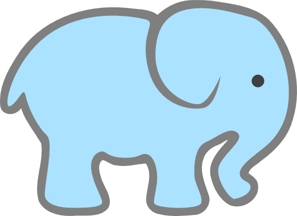 Baby elephant clipart outline free images