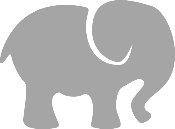 Baby elephant outline clipart kid