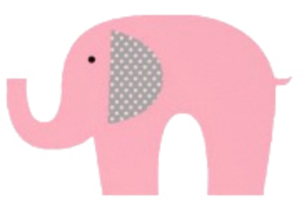 Baby elephant pink elephant clipart kid