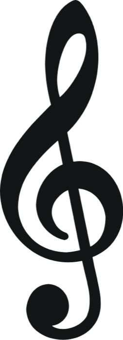 Band music notes close image and clip art on