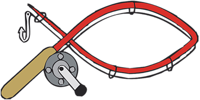 Bent fishing pole clipart free images
