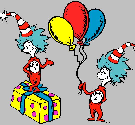 Cat in the hat thing 1 and 2 printable clip art clipart