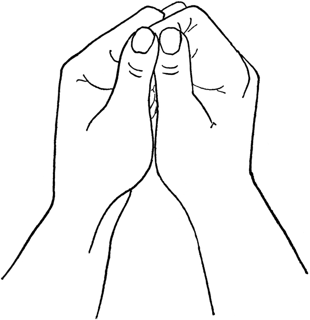 Clasped hands clipart etc