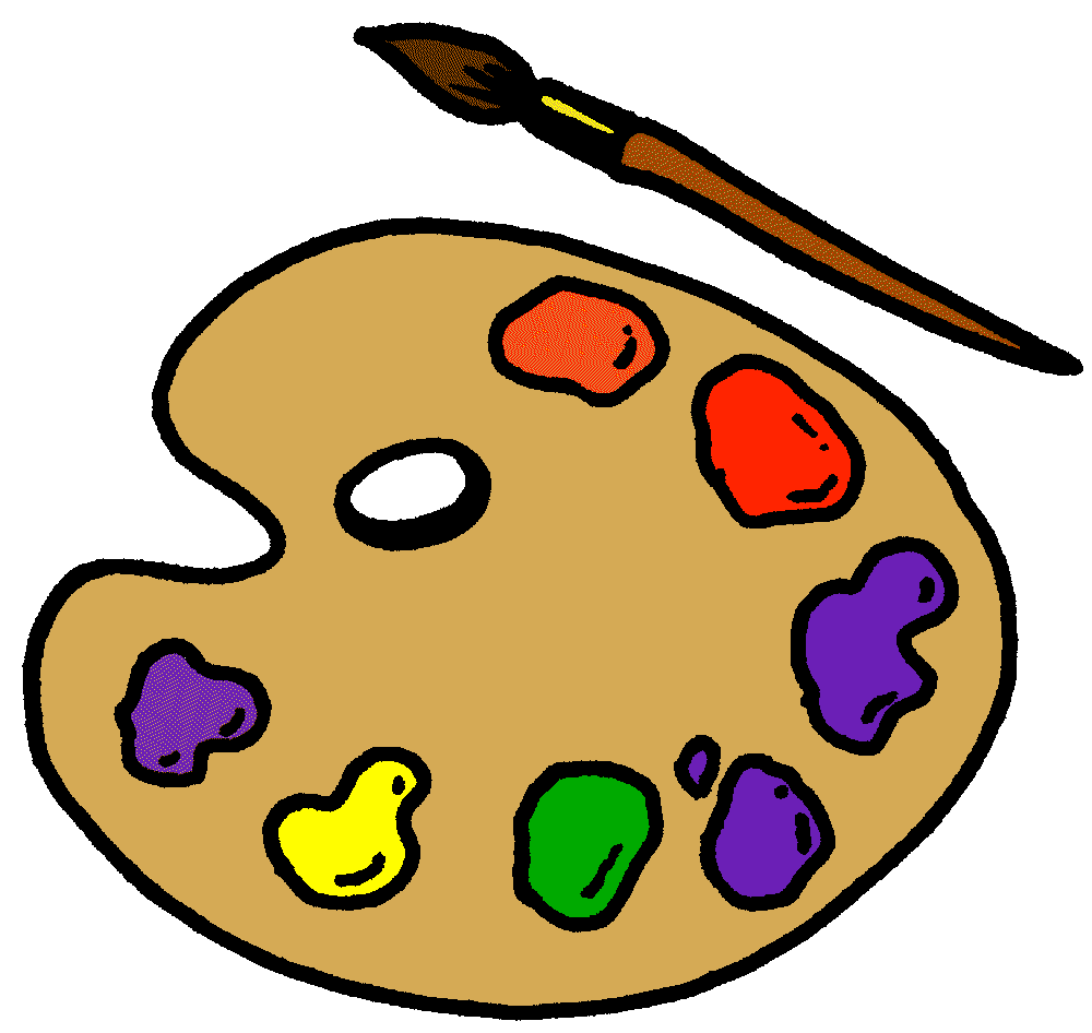 Clip art artist paint palette clipart kid