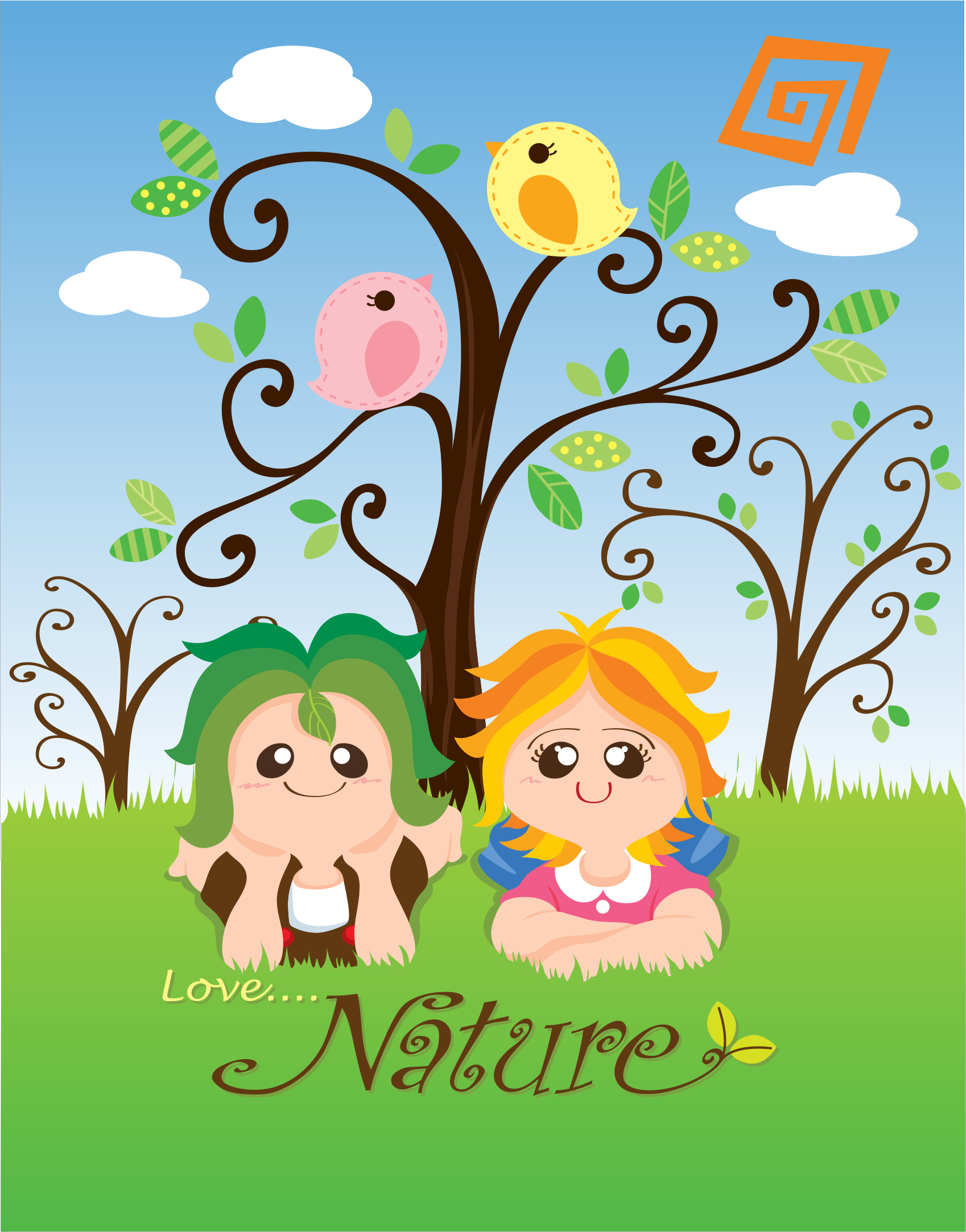 Clipart nature kid image