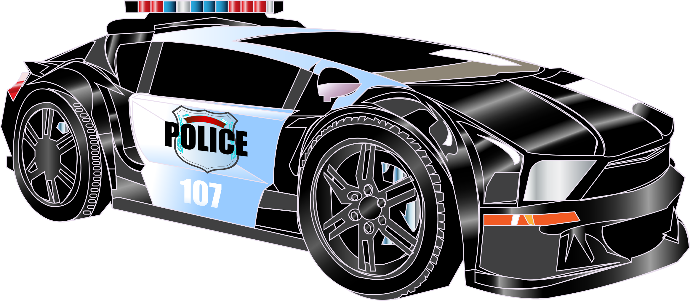 Clipart police car 2