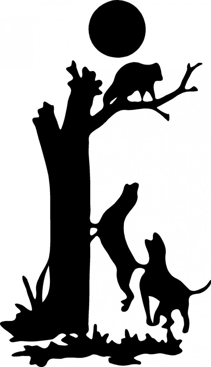 Coon hunting clipart