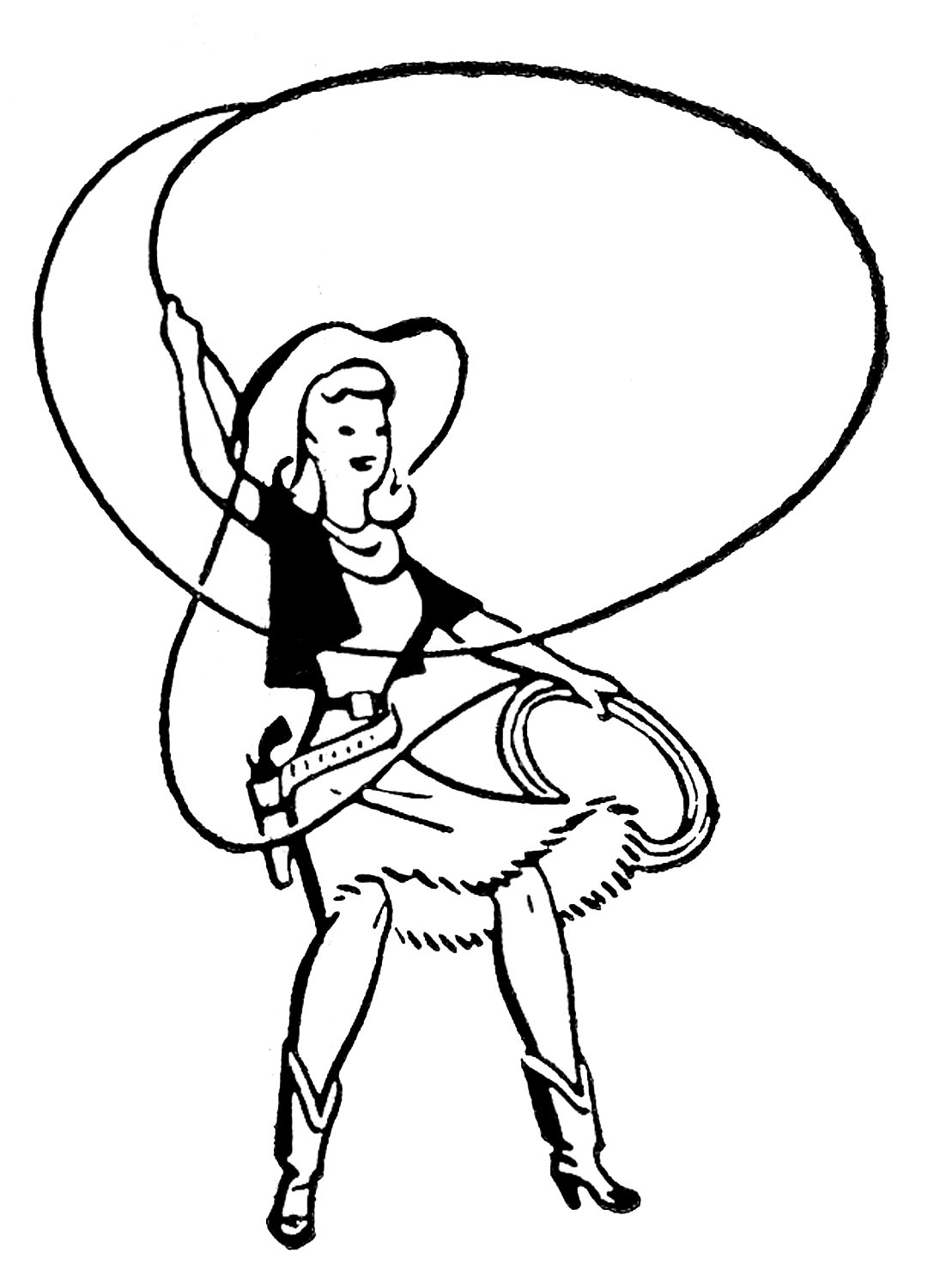 Cowgirl clip art free clipart images 6