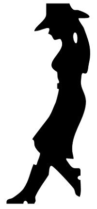 Cowgirl silhouette clipart