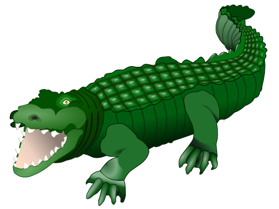 Crocodile free to use clipart