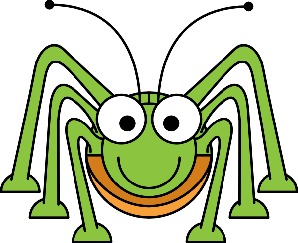 Cute cricket insect clipart 5