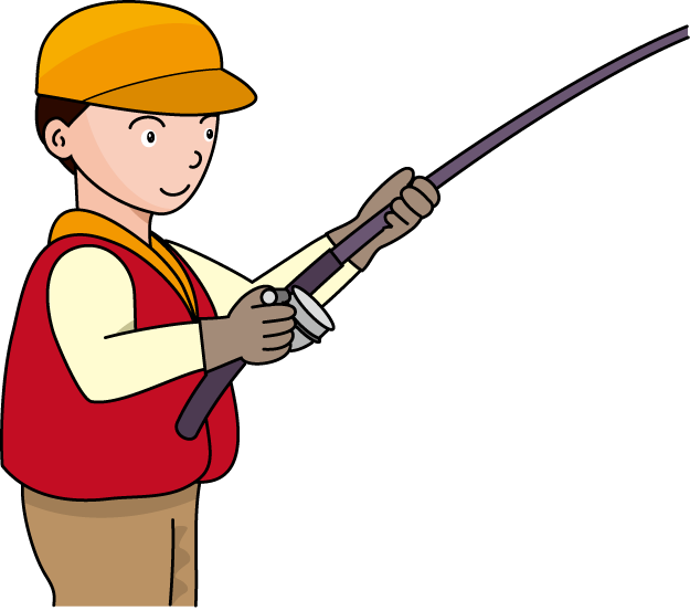 Fishing pole fishing rod and reel clipart kid image 2