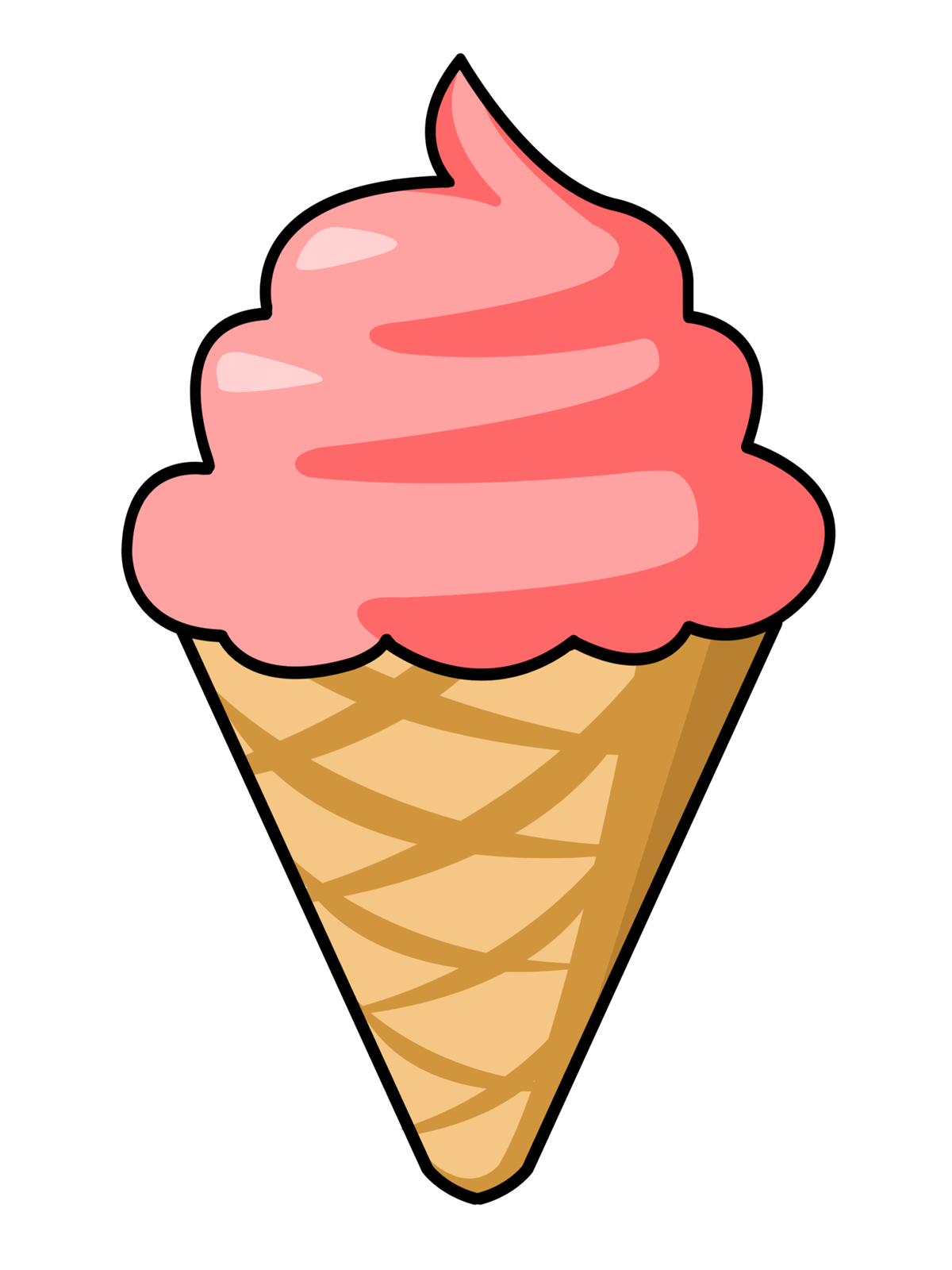 Ice cream cone clip art summer clipart ice image 3